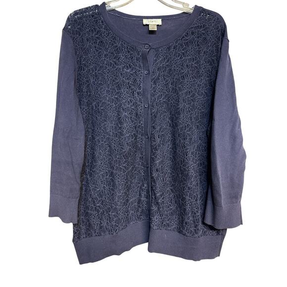 LOFT ANN TAYLOR size XL cardigan sweater - Picture 1 of 5